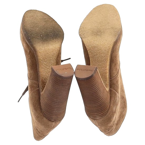 See by Chloé Schnür-Stiefeletten mit Absatz aus braunem Wildleder - Image 6