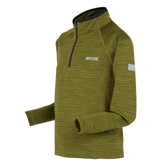 Regatta - "Berley" Fleece-Oberteil mit halbem Reißverschluss für Kinder (Nephrit Grün/Schwarz) - Image 3