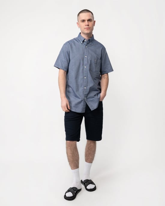 GANT Mens Regular Fit Short Sleeve Oxford Shirt - Image 3