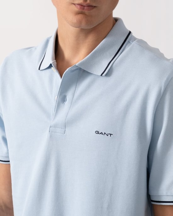 GANT Herren Poloshirt mit kurzen Ärmeln und Tipping aus Piqué - Image 2