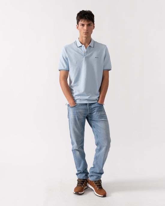 GANT Herren Poloshirt mit kurzen Ärmeln und Tipping aus Piqué - Image 3