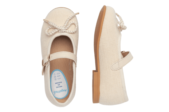 Ballerinas mit Schnürsenkeln aus Leinenleder - Image 3
