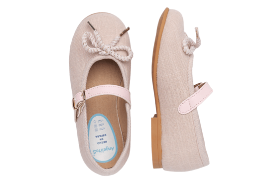 Ballerinas mit Schnürsenkeln aus Leinenleder - Image 3