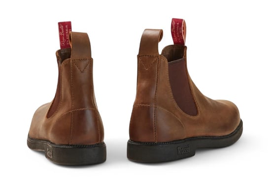 Rossi 607 Booma Chelsea-Stiefel aus rustikalem braunem Leder - Image 5