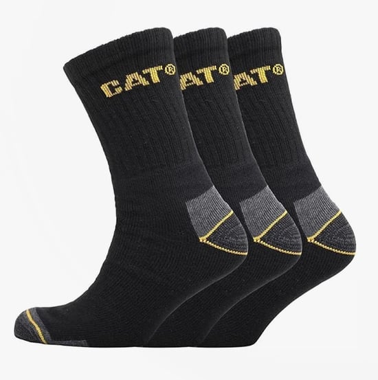CAT CREW 3ER-PACK Herren Stiefelsocken Schwarz - Image 1