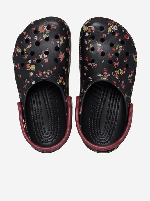 Crocs Mädchen Classic Ditsy Floral Clog in Schwarz - Image 3