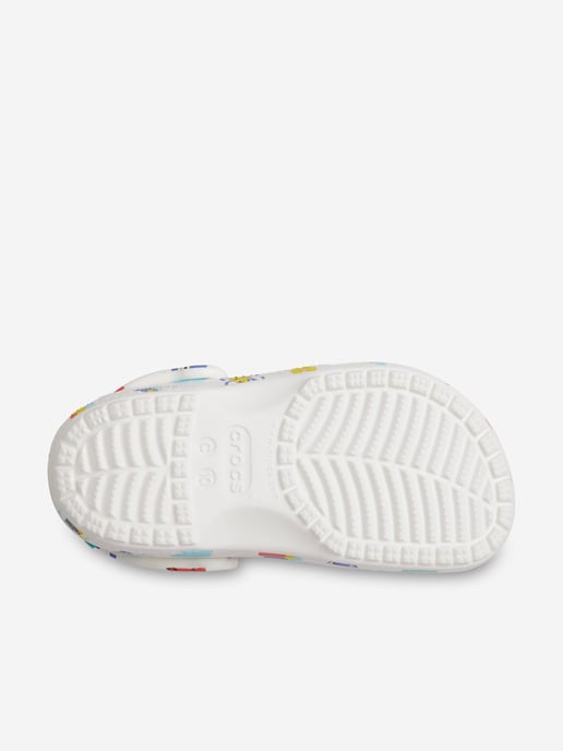 Crocs Kinder Klassische Doodle-Print Clogs in Weiß - Image 4