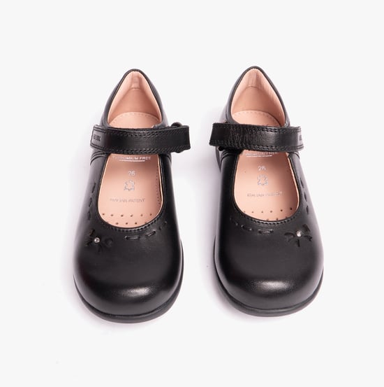 NAIMARA G A Mädchen Lederschuhe mit Klettverschluss Schwarz - Image 5