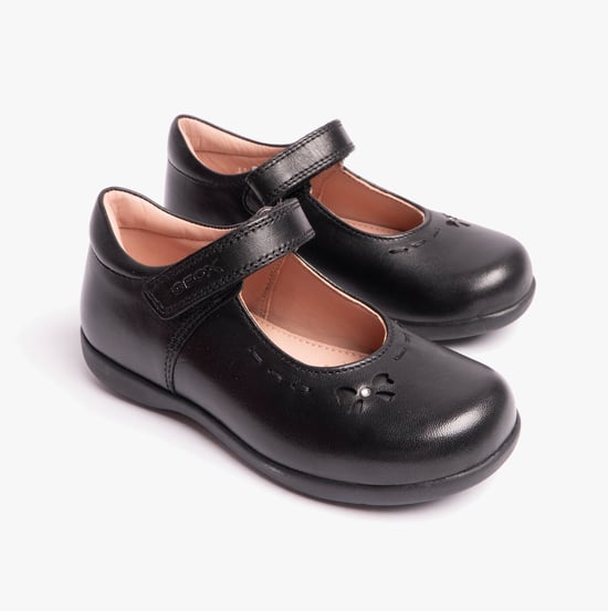 NAIMARA G A Mädchen Lederschuhe mit Klettverschluss Schwarz - Image 4