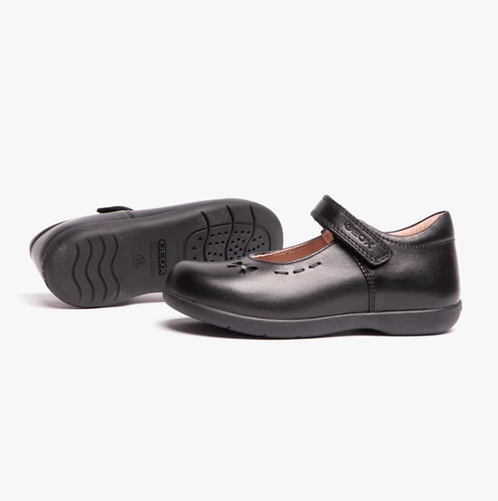 NAIMARA G A Mädchen Lederschuhe mit Klettverschluss Schwarz - Image 3