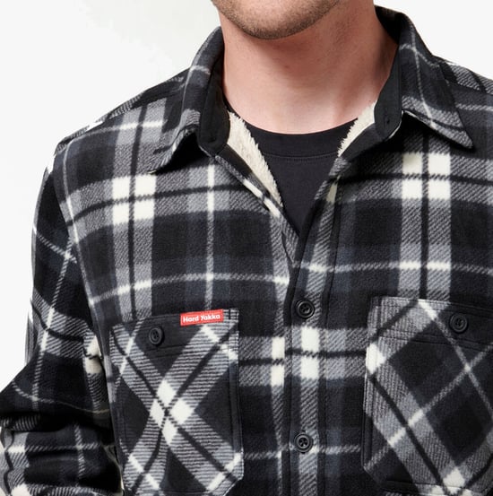 Hard Yakka QUILTED FLANELL Herren Hemdjacke Grau - Image 3