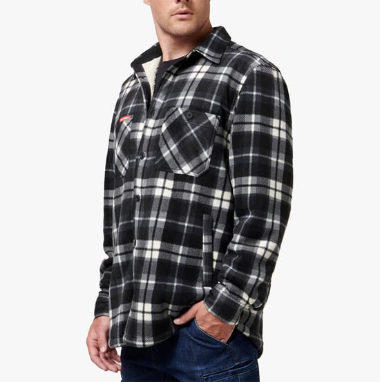 Hard Yakka QUILTED FLANELL Herren Hemdjacke Grau - Image 5