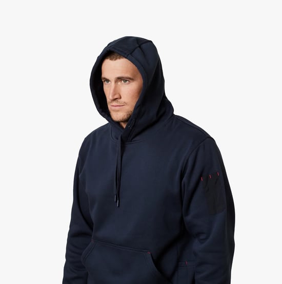 Hard Yakka GEBEATETE FLEECE Herren Sweatshirt Marineblau - Image 3