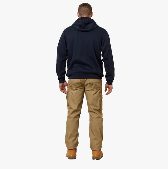 Hard Yakka GEBEATETE FLEECE Herren Sweatshirt Marineblau - Image 4