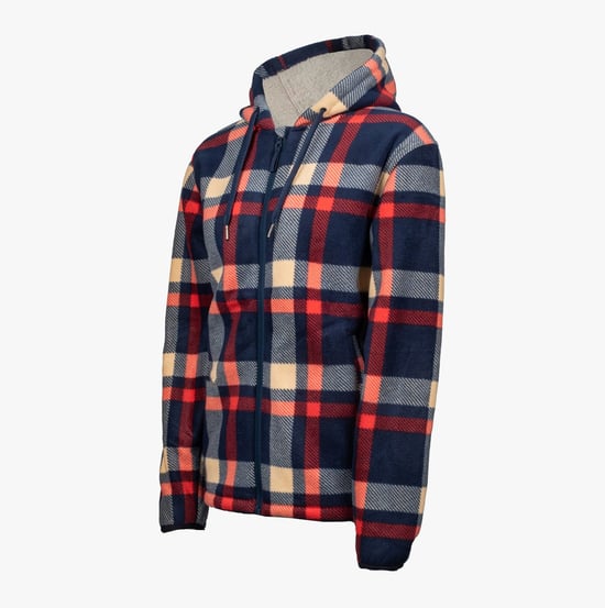 Hard Yakka CHECK ZOODIE Damen Sweatshirt Blau - Image 2