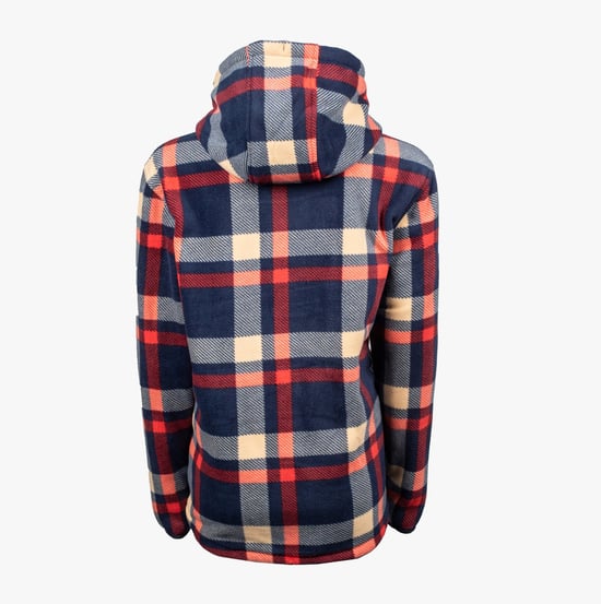 Hard Yakka CHECK ZOODIE Damen Sweatshirt Blau - Image 3