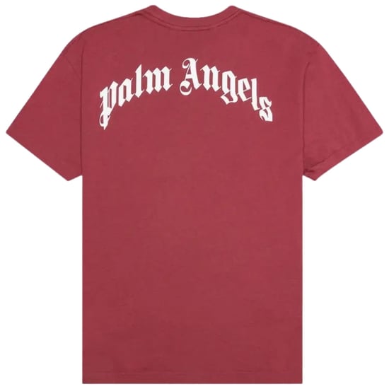 Palm Angels Kill The Bear T-Shirt in Burgunderrot mit Logo - Image 2