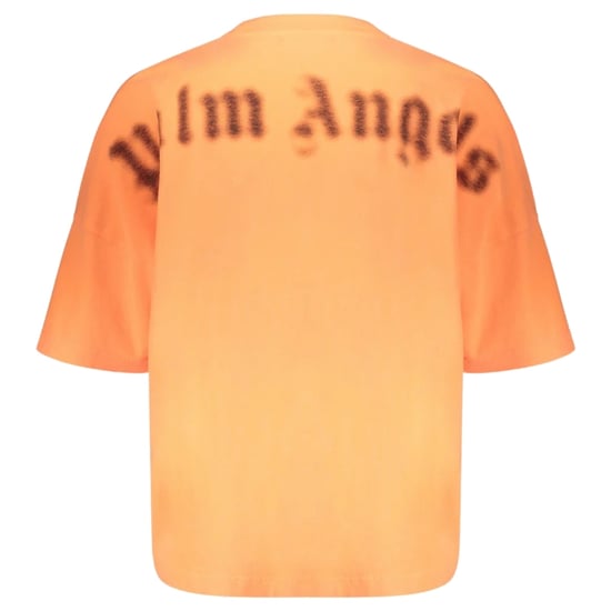 Palm Angels Classic Logo Oversize Orange T-Shirt - Image 2