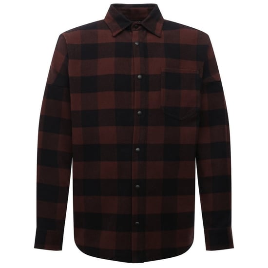 Braune Flanell-Overshirt-Jacke von Palm Angels mit klassischem Logo - Image 1