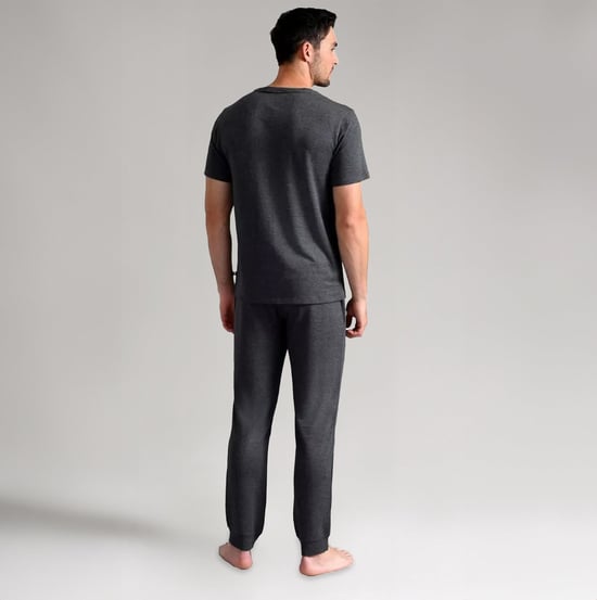 Ted Baker Pyjamahose für Herren | Atmungsaktive, lässige, lange Pyjama-Jogginghose mit Taschen - Holzkohle - Image 3