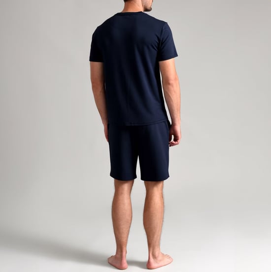 Ted Baker Pyjama Shorts | Mens Casual Lounge Wear Pyjama Bottoms mit Taschen - Navy - Image 4