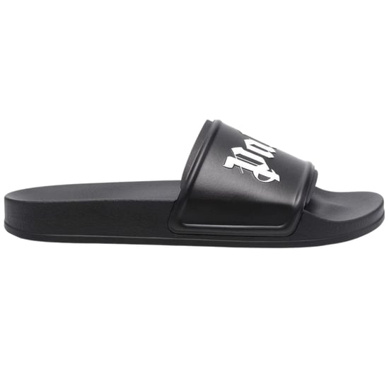 Schwarze Pool-Slides von Palm Angels mit Gothic-Print - Image 1