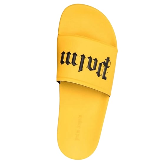 Gelbe Pool-Slides mit Gothic-Print von Palm Angels - Image 3