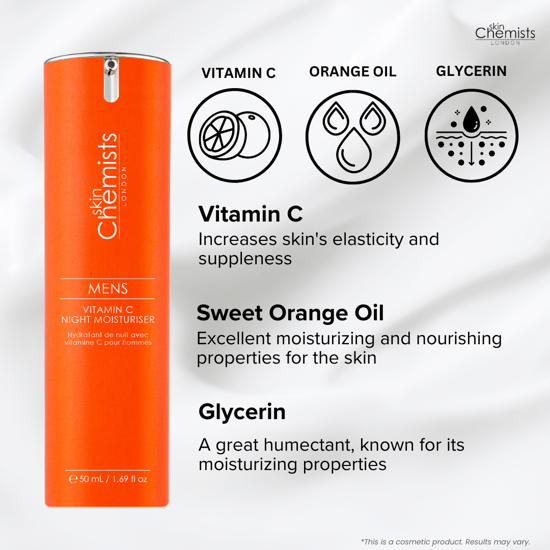skinChemists Herren Vitamin C Nachtfeuchtigkeitscreme 50ml - Image 2