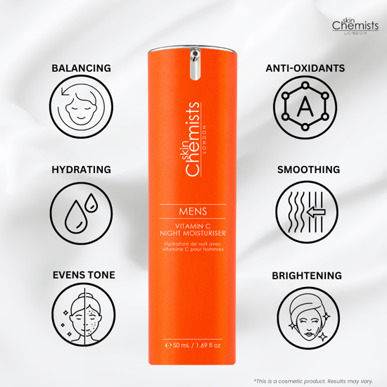 skinChemists Herren Vitamin C Nachtfeuchtigkeitscreme 50ml - Image 4