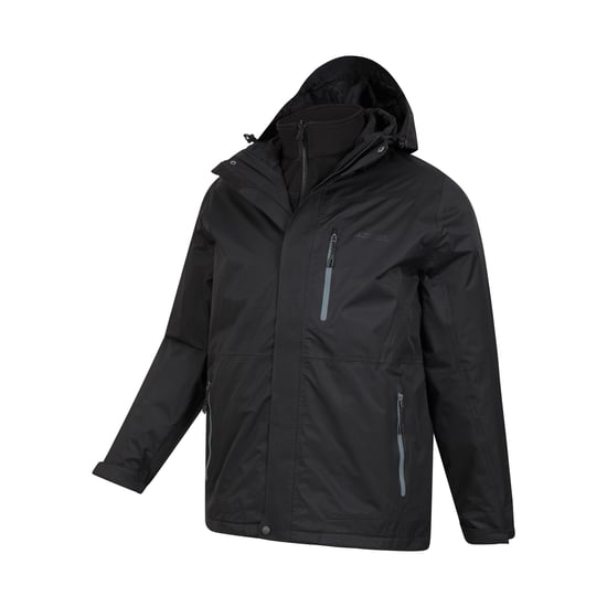 Mountain Warehouse - "Bracken Extreme" Jacke, wasserfest 3 in 1 für Herren (Schwarz) - Image 3