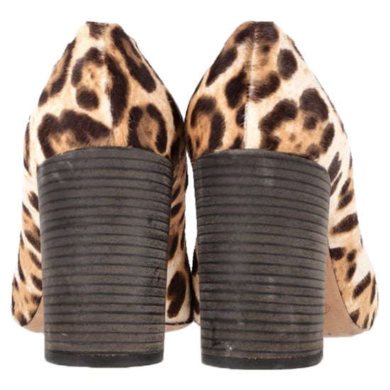 Chloé Leopard Scallop Pumps aus braunem Ponyfell - Image 5