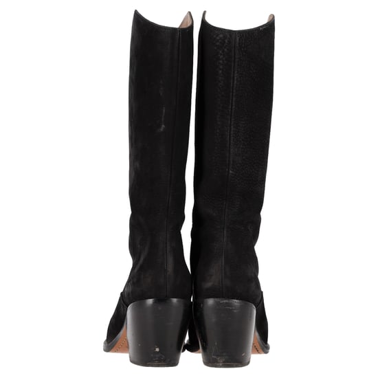 Chloé Western-Cowboystiefel aus schwarzem Leder und Wildleder - Image 5