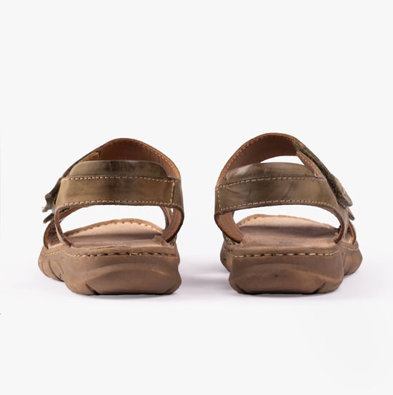 BRENDA 08 Damenschuhe Sandalen Khaki - Image 3