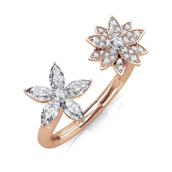 Fraternal Bloom Ring – Roségold und Kristall - Image 1