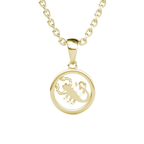 Skorpion Sternzeichen Anhänger - Gold und Kristall - Image 3