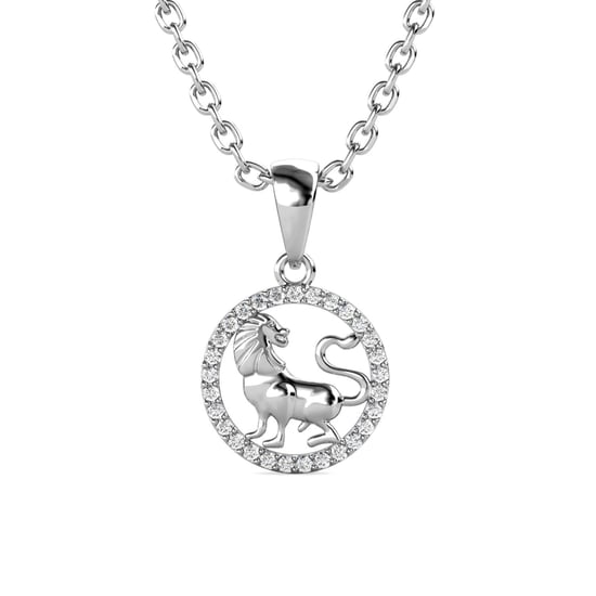 Löwe Sternzeichen Anhänger - Silber und Kristall - Image 1