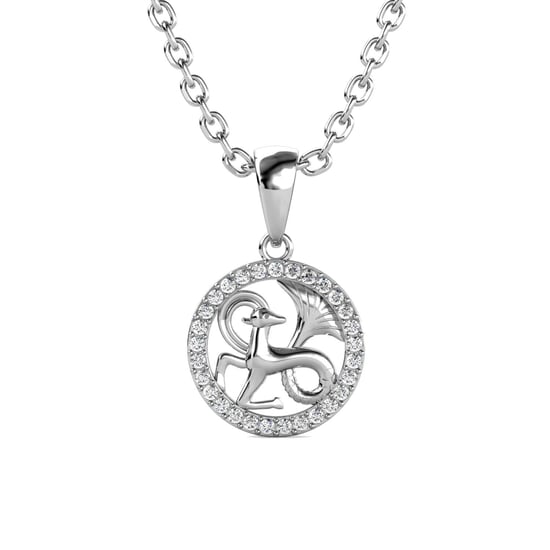Steinbock Sternzeichen Anhänger - Silber und Kristall - Image 1