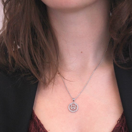 Krebs Sternzeichen Anhänger - Silber und Kristall - Image 2
