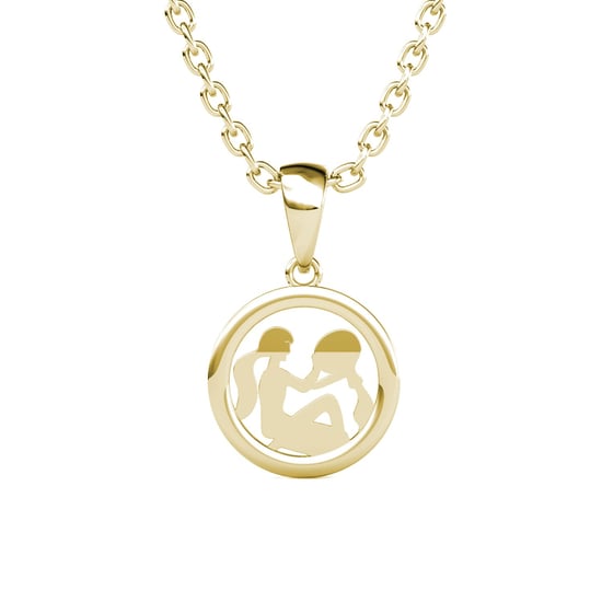 Wassermann Sternzeichen Anhänger - Gold und Kristall - Image 3