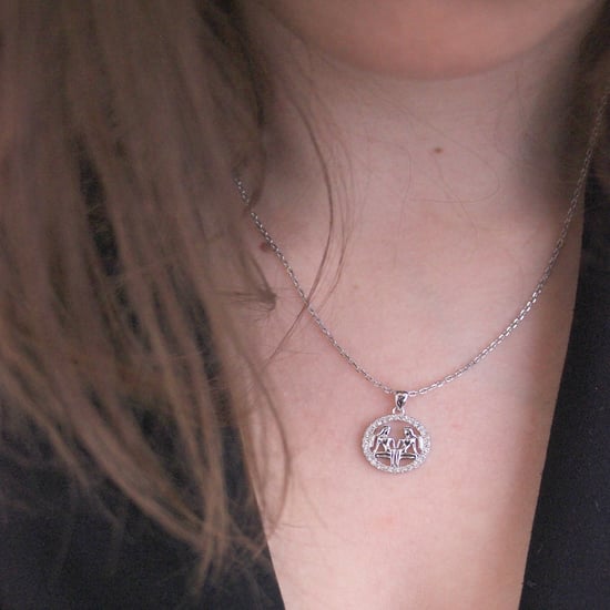 Zwillinge Sternzeichen Anhänger - Silber und Kristall - Image 2