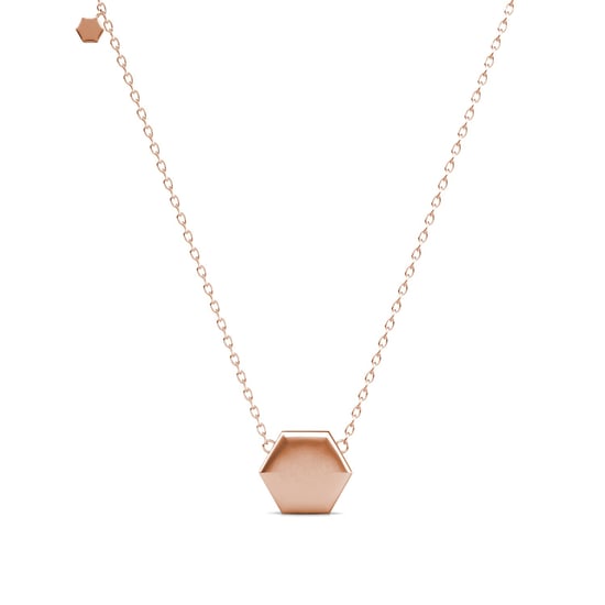 Sechseckige Anhänger - Roségold und Kristall - Image 3