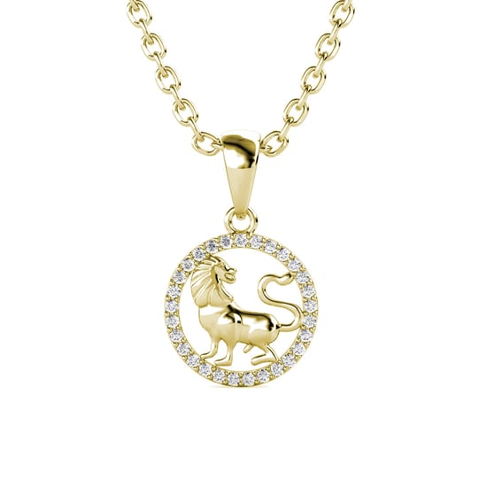 Sternzeichen-Anhänger Löwe - Gold und Kristall - Image 1