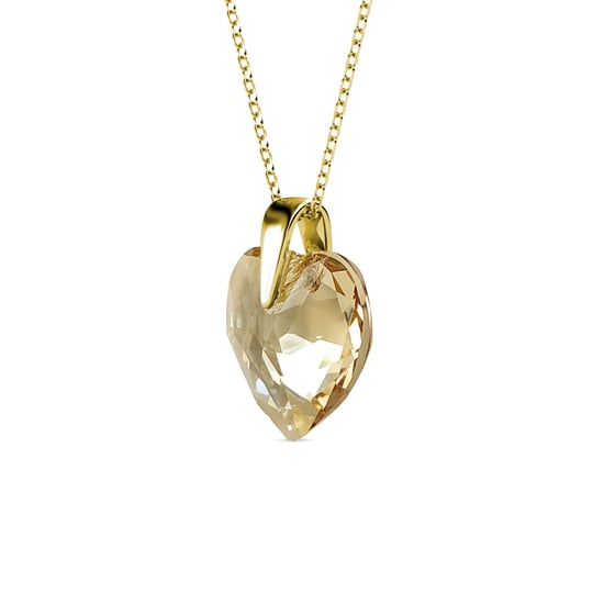 Kristalline Herz Anhänger - Gold und Bernstein - Image 2