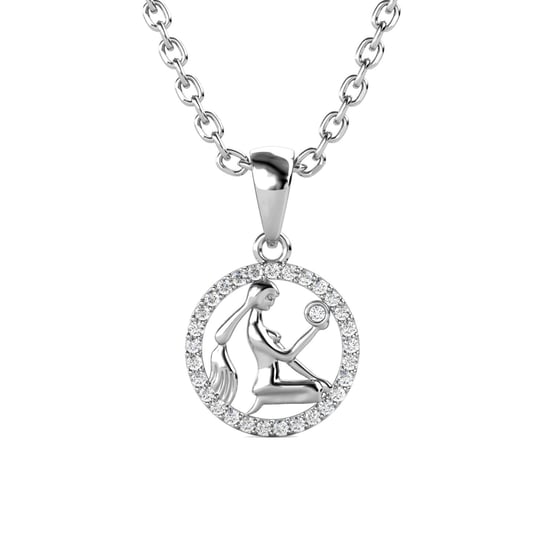 Jungfrau Sternzeichen Anhänger - Silber und Kristall - Image 1
