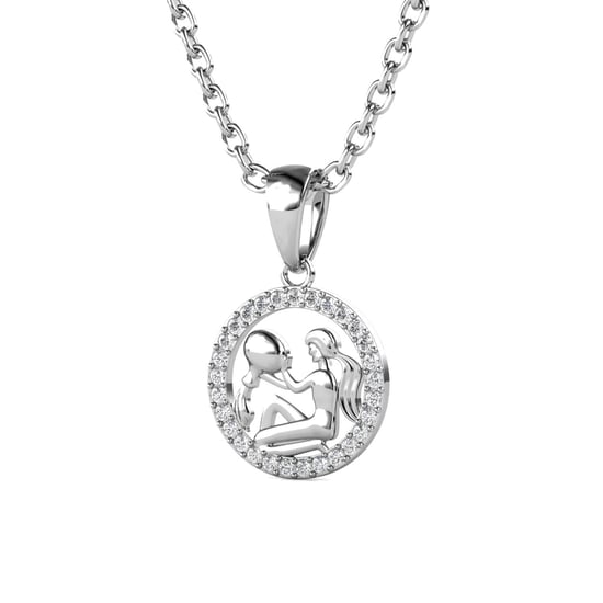 Wassermann Sternzeichen Anhänger - Silber und Kristall - Image 3