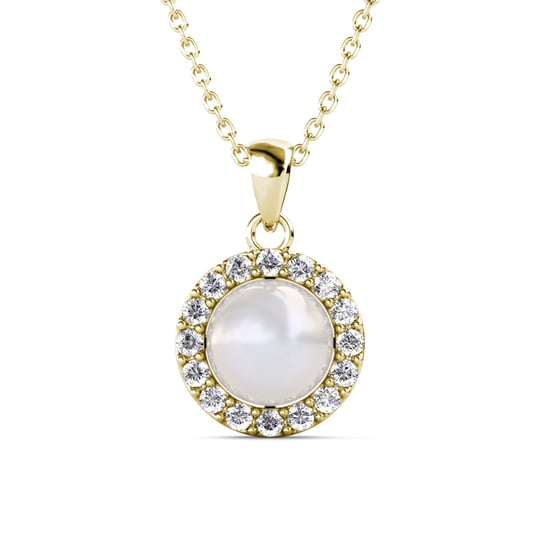 Perlenanhänger mit Reif - Gold und Kristall - Image 1