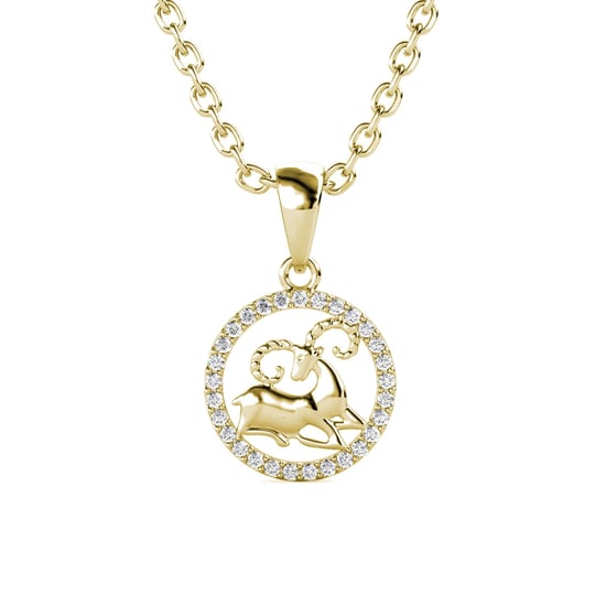 Widder Sternzeichen Anhänger - Gold und Kristall - Image 1