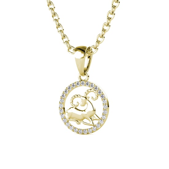 Widder Sternzeichen Anhänger - Gold und Kristall - Image 3
