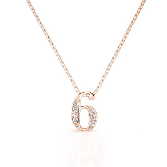 Anhänger Nummer 6 - Roségold und Kristall - Image 1