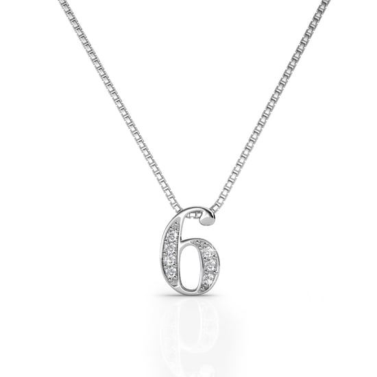 Anhänger Nummer 6 - Silber und Kristall - Image 1